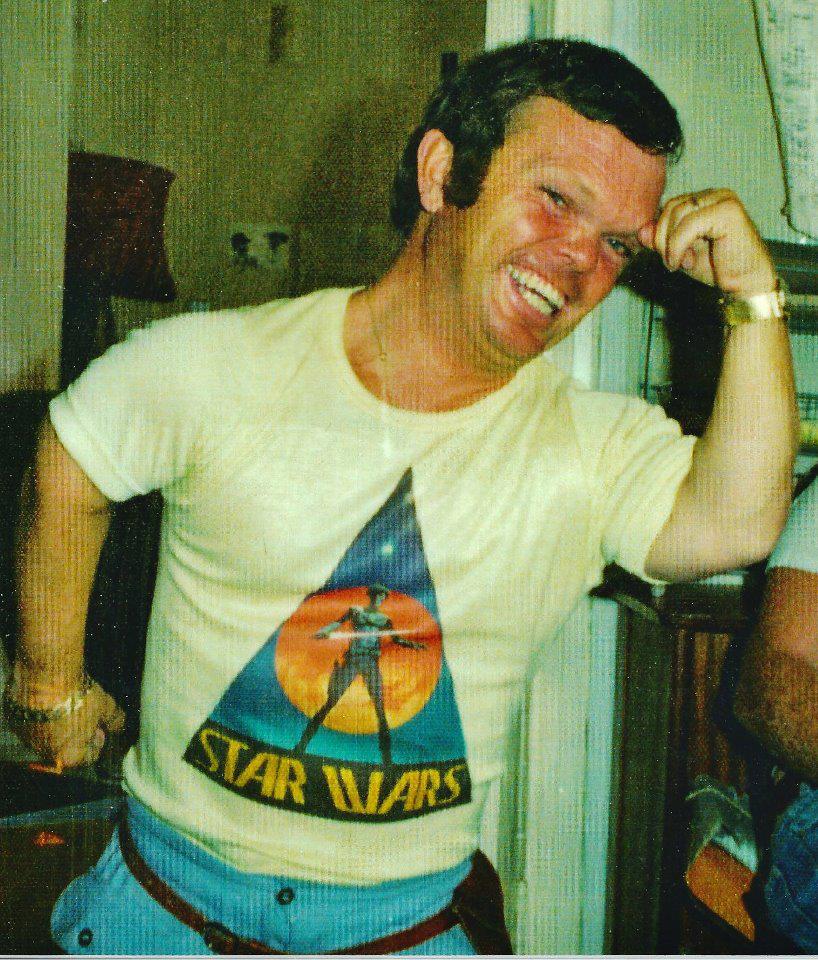 Jack Purvis wearing Star Wars T-shirt