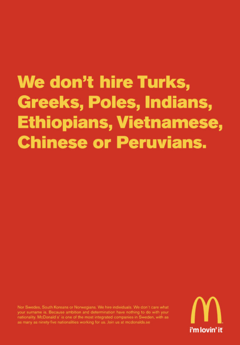 McDonald's we hire individuals Ad