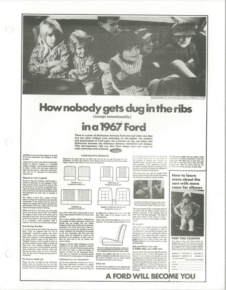 1967 Ford Newspaper Advert